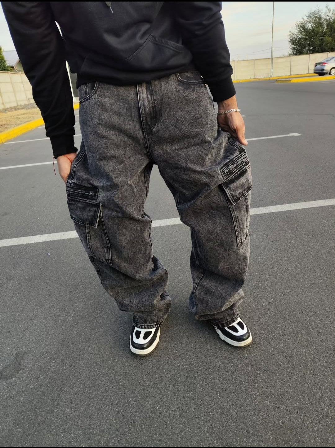 Jeans Cargo Baggy Smoke